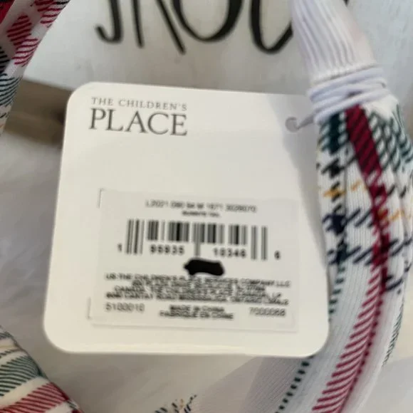 ❣️ The Children's Place Toddler Girls VALENTINES Plaid Headband NWT - Picture 3 of 3